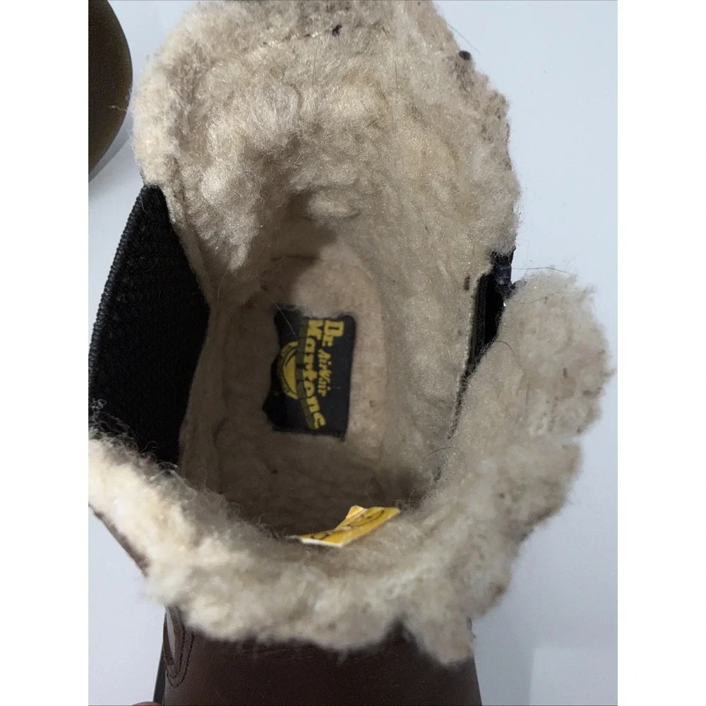 Dr Martens Slip 2976 Alyson Dark Brown Snowplow Classic Doc READ‎ Youth Size 3